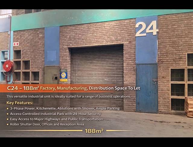 Industrial property to rent in HERIOTDALE